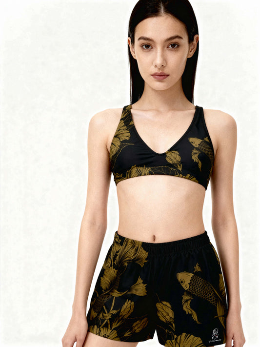 Brown Koi - Women’s Recycled Active shorts