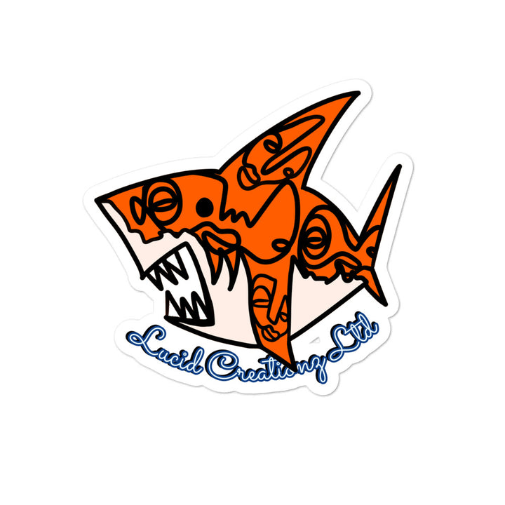 Tiger shark - sticker-Lucid Creationz Ltd