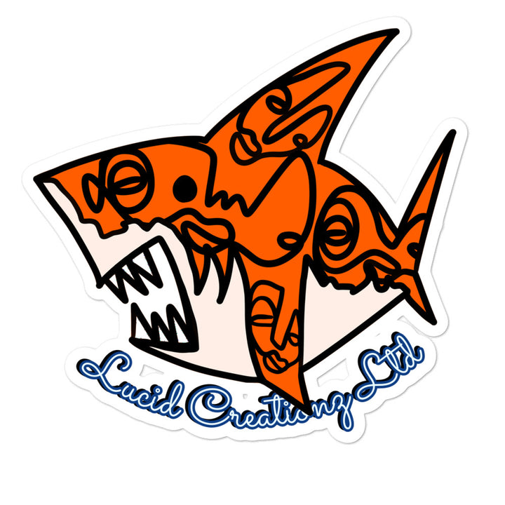 Tiger shark - sticker-Lucid Creationz Ltd